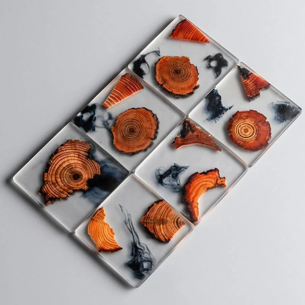 Wooden Home Resin Insulation Simple Cup Coaster